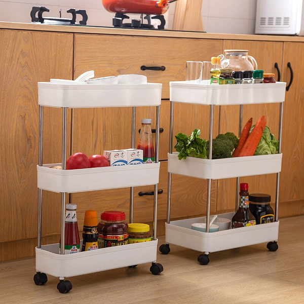 منظم للمطبخ والحمام باللون الأبيض